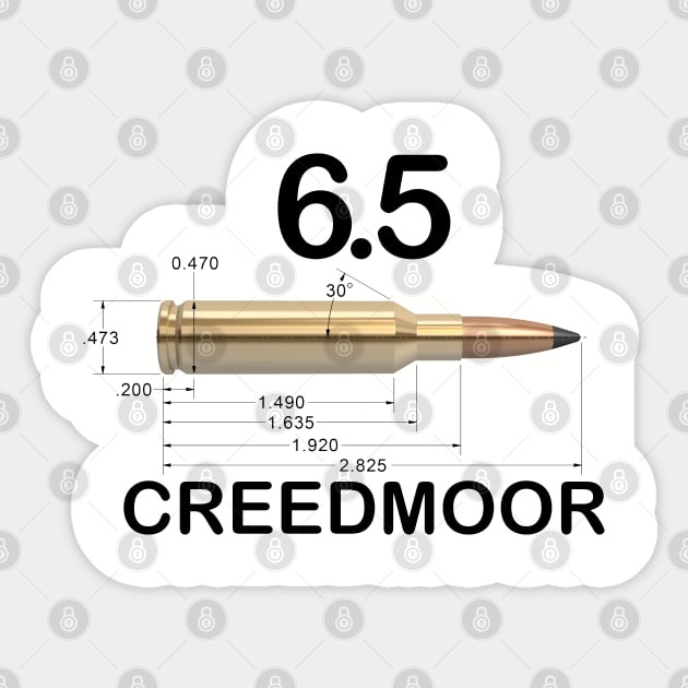 6.5 Creedmoor Sticker by bumblethebee